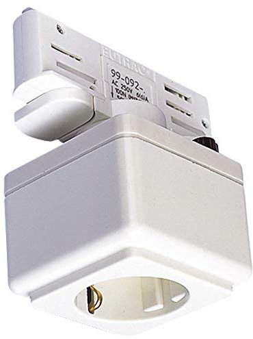 EUTRAC Schienen Steckdose, verkehrsweiss