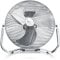 Brandson - Windmaschine Retro Stil 120 Watt - Ventilator in Chrom - Standventilator 45 cm - Bodenventilator - hoher Luftdurchsatz - stufenlos neigbarer Ventilatorkopf - Silber