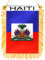 Anley 4 x 6 Zoll Haiti Fenster hängende Flagge - Rückspiegel & doppelseitig - Haitianische Mini-Banner mit Fransen und Saugnapf