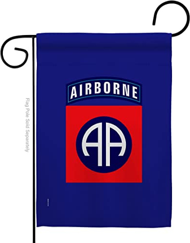 LUnBujCG Flag Drapeau de Jardin Double Face de l'armée 82nd Airborne Division 31,8 x 45,7 cm One Size Carré