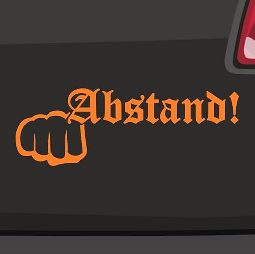 Abstand! Aufkleber -6 Größen 21 Farben- Distanz Sicherheitsabstand Distance