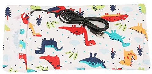 Ejoyous Calentador de Biberones USB, Cubierta del Calentador de Biberones Mantiene el Biberón Caliente Voltaje 5V, Corriente 1a a 2a 28cm * 13cm * 1cm(Dinosaurio)