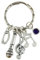 Personalised Music Note, Treble Clef and Microphone Keyring, initial charm, birthstone crystal - keychain, Housewarming new house, Music Jewellery pianist teacher musical singer gift for musician