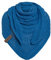 KNIT FACTORY - Dreiecksschal Sally - Damen Strickschal mit Wolle - Grob gestrickten Schal - Hochwertige Qualität - XXL Schal - 220x85 cm - Cobalt