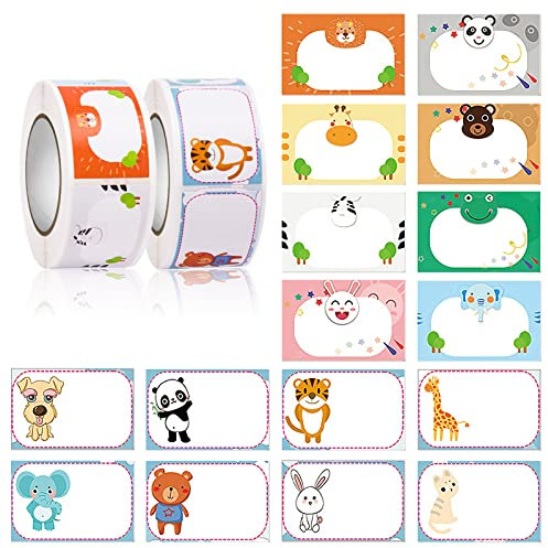 VEGCOO 700 Etichette Adesive Per Scrivere, per Documenti Animali Nome Etichetta Adesivo Autoadesivo, Etichette per Messaggi per Decorare Barattoli, Dispensa, Casa e Ufficio, Regali per Bambini