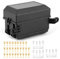 6 Wege Relais Box Relaishalter Wasserdichter Sicherungs Relaiskasten mit 6 Relais 12V ABS Sicherungshalter Relaiskasten Kit Plug and Play für Kraftfahrzeuge, Marine, Auto