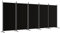vidaXL Paravent 5-TLG. Raumtrenner Raumteiler Trennwand Umkleide Sichtschutz Spanische Wand Wohnzimmer Schlafzimmer Schwarz 433x180cm Stoff