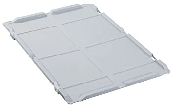 SuperSparSet 10x Scharnierdeckel Set Eurobox NextGen mit 2 grünen Schiebeschnappverschlüssen | BxT 30x40cm | Eurobehälter, Transportbox, Transportbehälter, Stapelbehälter
