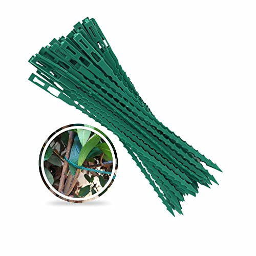 Plant Ties Heavy Duty Garden Cable Ties Self Locking Flexible Tie Straps for Tying Climbing Plants Herbs Shrubs Adjustable Fixing Green Twist Ties for Tree Flowers Plant Support 17.5cm (50, Green)
