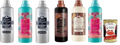 Testpaket Tesori d'oriente weichspüler softener Muschio Bianco Fiori di loto Ayurveda Hammam Byzanthium Japanese Rituals 6x 750ml + Italian Gourmet polpa 400g