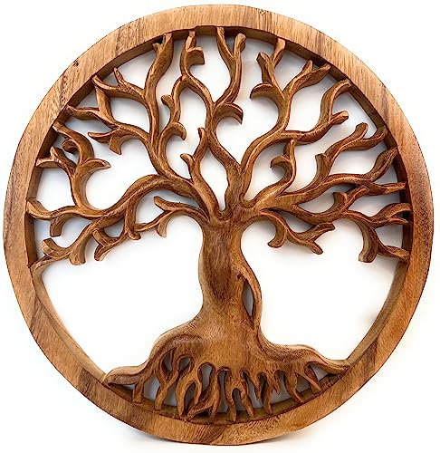Trintura Albero della vita in legno, 20 cm, decorazione da parete in legno di acacia, albero della vita, idea regalo, decorazione da parete, albero della vita, decorazione da parete