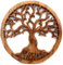 Trintura Arbre de vie - Décoration murale en bois - 20 cm - En bois d'acacia - Viking - Sculpture murale en bois naturel - Idée cadeau
