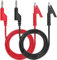 QESSUVNC 2 Stücke Messleitungen 4mm Multimeter Mit Bananenstecker Zu Krokodilklemmen, 15A 3.3Ft Labornetzteil Kabel Für Elektrische Prüfung (Rot Und Schwarz)