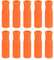 sourcing map 10pcs Silicone Straw Tips, Metal Straw Covers, Soft Reusable Straws Tips Fit for 1/4 Inch(6mm) OD Stainless Steel Straws, Orange