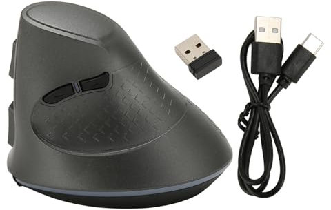 Annadue Souris Verticale, Souris Ergonomique sans Fil Bluetooth 2,4 G, Souris D'Ordinateur Rechargeable (DPI 800/1200/1600), pour Ordinateur Portable, PC de Bureau.