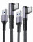 2Pack USB C Android Auto Kabel 90 Degree Cable 10Gbps Data USB 3.1 Gen 2 Type C QC3.0 3.1A USB A to C Charging for iPhone 16 Pro Max Samsung Note20 Galaxy S24/S23/S22 Z Fold 6 Tab S9 Pixel 9 1M/3.3Ft