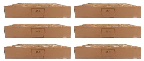 Tradineur - Pack de 6 Cajas de 12 Vasos Modelo Chiquito - Capacidad: 230 ml - Fabricado en Vidrio Resistente - Apto para lavavajillas - Tamaño Aprox: Ø 8,2 x 6 cm - 72 Uds Totales