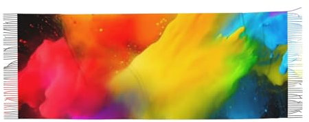 DEHIWI Bunte Farbspritzer Frauen Kaschmir Schal Warm Leicht Bequem Schal Wrap Für Herbst Und Winter, Schwarz , One size