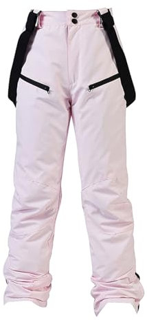 Pantalon de Ski Femme Imperméable Avec Jupe Pare-Neige - Salopette Chaude Pour Randonnée et Snowboard - Coutures Etanchées et Amovibles