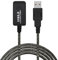 Waytex 12006 Rallonge Câble USB 2.0 Mâle A vers Femelle A 10,00 m avec amplificateur actif, Transparent, pour Imprimante, Scanner et tous Périphériques USB