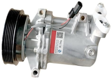 Compresor de Aire Acondicionado CR12SC, Compatible con Renault Fluence L30, Compatible con Megane Dacia Sandero 1.5 DCI 8200816362 8201025121 700510746 A42011A8402000 134691