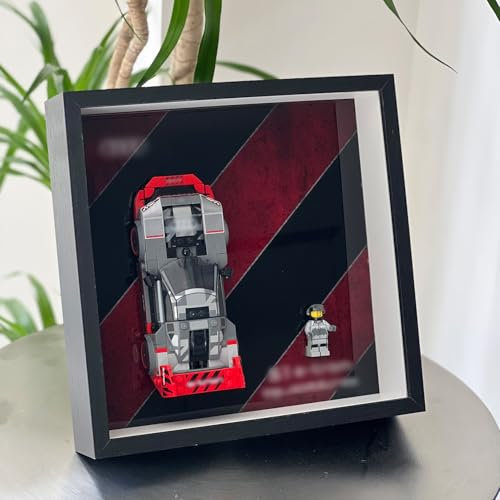 iLuane Display Wallboard für Lego Speed Champions Audi S1 e-tron Quattro Race Car Spielzeugfahrzeug 76921, Erwachsene Sammlerstücke Wandhalterung, Heim- oder Bürodekor (kein Auto enthalten)