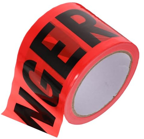 iplusmile 1rolle Roll Crime Scene Tape Non-adhesives Warnband Für Sicherheitsmarkierungen Für Gefahrenbereiche Und Absperrungen Leuchtendes Rot Für Optimale Sichtbarkeit
