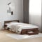 UJCHVHN Home Garden Bettgestell mit Schublade ohne Matratze Braun Eiche 75x190 cm klein Einzelbett