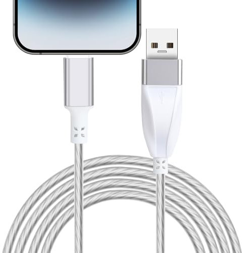 Vunake Câble pour iPhone Chargeur 2M Colorful Câble USB vers Lighting avec Charge Rapide 60W et Transmission de Données Compatible avec iPhone 14/13/12/11/X/8/iPad (iOS)