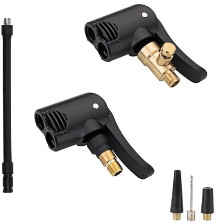 HSUYUN 2 in 1 Französisches Ventil Adapter, 2 Stück Fahrradventil Adapter, Luft Ablassen Autoventil Adapter, Tragbar Ventiladapter Französisches Ventil, für Autos, Motorräder, Fahrräder