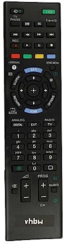 vhbw Fernbedienung kompatibel mit Sony KDL-40NX720, KDL-40HX855, KDL-40NX725, KDL-40NX723, KDL-40P2530 Fernseher, TV - Ersatzfernbedienung