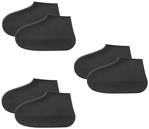 Waterproof Shoe Covers Reusable,3 Pairs Shoe Covers Reusable Waterproof,to Prevent Rain Into Shoes,Shoes Protector Cover One Size Fits All for People Outdoor Cycling Hikin