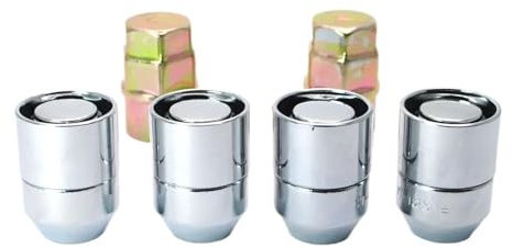 ZHjLut Bulloni Ruota Compatibile con Nissan per Sylphy per Qashqai 4 Dadi + 2 Chiavi M12x1.25 1,25 Dadi antifurto per Ruote