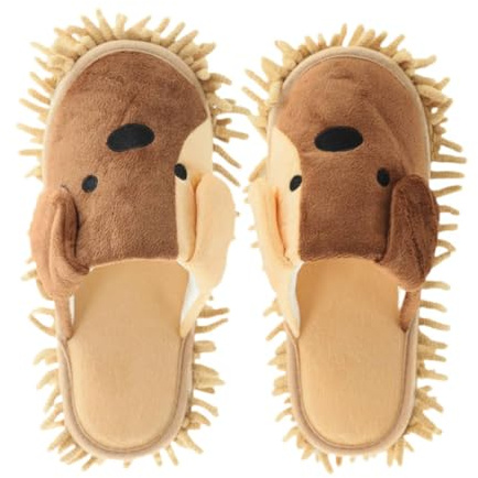 Floor Cleaning Slippers Cartoon Mop Shoes Warm Soft Washable Removable Wipe