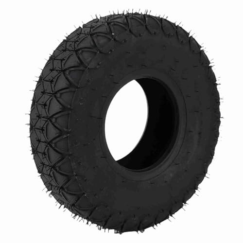 Fockety 14x4.00-6 Rasenmäherreifen, Pannensicherer Schneefräsenreifen mit Robuster Lagenkonstruktion, Profilmuster, Robuster Schlauchloser Reifenersatz für Rasentraktor,Schneefräsen