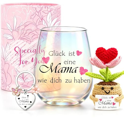 Geschenke für Mama Weingläser Mutter Geburtstagsgeschenk für Beste Mama | Personalisierte Weihnachtsgeschenke Muttertagsgeschenk für Mama Danke Weihnachten Geschenk Für Mutter,Werdende Mütter Tochter