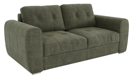 Vente-unique - Schlafsofa 3 Bolipo - Polyester - grün