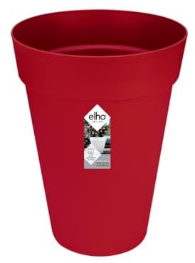 elho Loft Urban Rund Hoch 42 - Blumentopf für Außen - Ø 42.0 x H 56.0 cm - Rot/Cranberry Rot