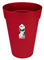 Elho Loft Urban Rond Haut 42 - Pot De Fleurs pour Extérieur - Ø 42.0 x H 56.0 cm - Rouge/Fruits Rouges