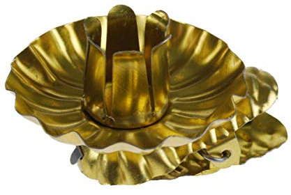 hdg 50er Set Baumkerzenhalter für Weihnachtsbaum - Kerzenhalter Gold in Zapfenform mit Clip - Made in Germany