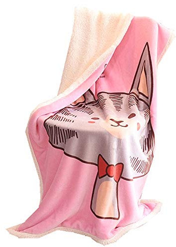 Doppelte Verdickung Babydecke/Kinderdecke, Sehr Weiche Decke für Babys Flanell Kuschlige Decke, Weiche für Babybett/Kinderwagen, Neugeborenes Geschenk, 100 x140 cm (Kat)