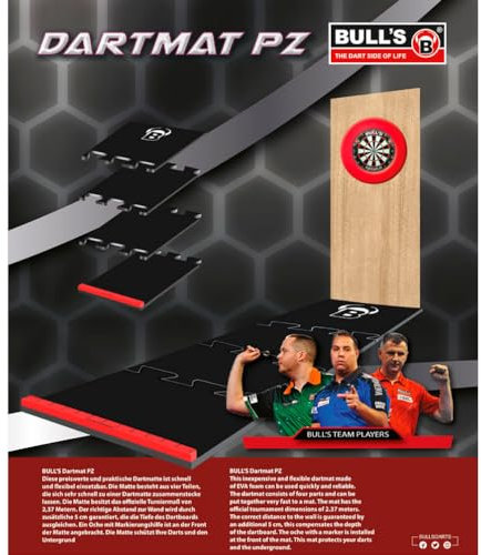BULL'S Dartmatte PZ, schwarz, 2,37m