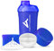 Eiweiß Shaker Deluxe 700 ml mit Sieb - ORIGINAL Fitness Mixer - Protein Shaker auslaufsicher - BPA frei, Mit Skala für cremige Whey Proteinpulver Shake Laktosefrei und BCAA Kapseln in Dunkelblau Cup