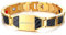 JewelryWe Schmuck Herren Magnetarmband, Edelstahl schwarz Kohlenstoff Faser Kohlefaser Magnet Armband Armreif Armkette, Gold