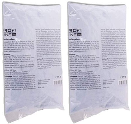 PROFILINE Blondierpulver - blau - staubfrei 500g 2 Stück