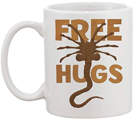 Hopestly Free Hugs Alien White Mug Coffee Tea Men's Women's Ceramic Cup