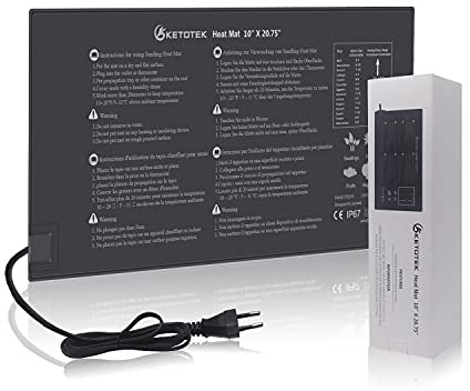 KETOTEK Sämling Heizmatte Pflanzen Anzucht Pflanzenheizmatten Samen Wärmematte Wasserdicht 230V 220V 21W