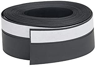 Joint d'étanchéité pour bas de porte - Bande en caoutchouc noir - 4,9 m de long - Bande d'étanchéité pour bas de porte - Coupe-vent