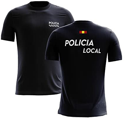 SERPOLICIA Camiseta de la Policia Local Azul XS