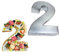 Global Outlet Ltd 0-9 Number Large Individual Cake tins for Baking, Birthday, Wedding Anniversary & Parties, Metallic Cake molds (2)
